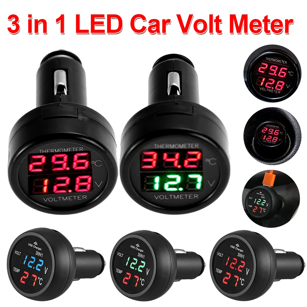 3 in 1 12/24V araba Volt metre - Light Meter Incident incelemesi ve fiyatı