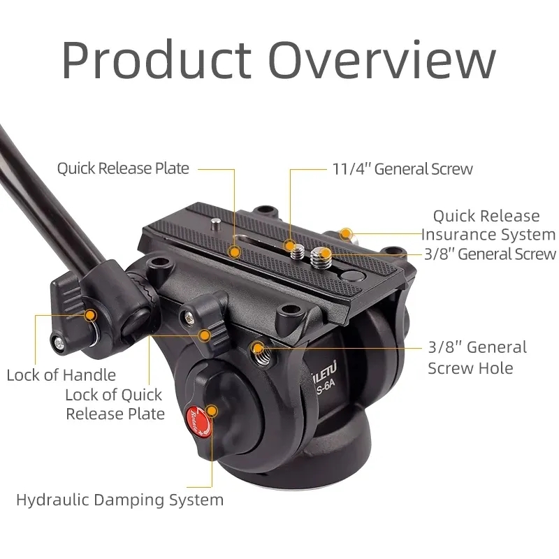 XILETU LS6A profesyonel hidrol - Fluid Head Tripod incelemesi ve fiyatı