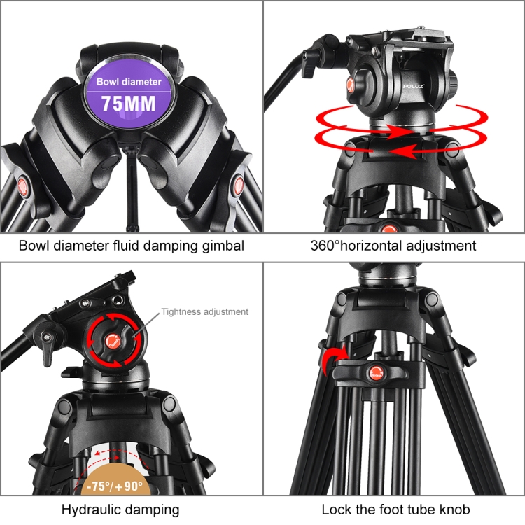 Puluz Ağır Hizmet Tipi Video K - Fluid Head Tripod incelemesi ve fiyatı